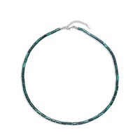 Cavill Malachit Halskette 7,5Ct 925 Sterling Silber Rhodiniert GrüN