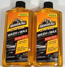 Armor All Ultra Shine Car Wash and Wax Car Cleaning Soap Pack of Two 16 fl oz Ea
