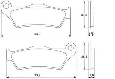 BREMSBELÄGE ACCOSSATO HINTEN FÜR CAGIVA ELEFANT 750 1993 > 1995 CP ST