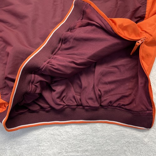 Virginia Tech Hokies Colosseum V-Neck Lined Windbreaker Pullover Men XL Burg - Picture 9 of 16