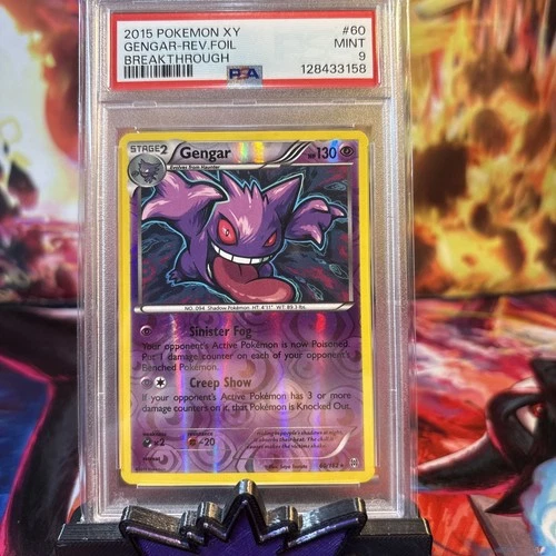 2015 Pokemon XY Breakthrough #60 Gengar Reverse Foil PSA 9