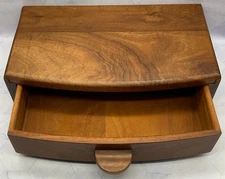 Vintage Wooden Tabletop One Drawer Chest Nice! - (15-1/2" x 8-7/8" x H-4.3")