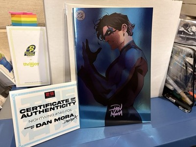 Dan Mora Signed Nightwing # 140 VIRGIN FOIL VARIANT w/ CoA - Reprint of # 105