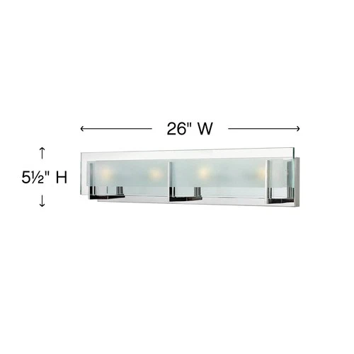 Hinkley Latitude 26" Wide Chrome Bath Light - Picture 5 of 10