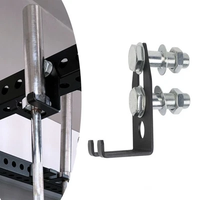 MARKENLOS Platzsparendes Squat Rack montiert Langhantel Haken Hängeregal für Home Gym