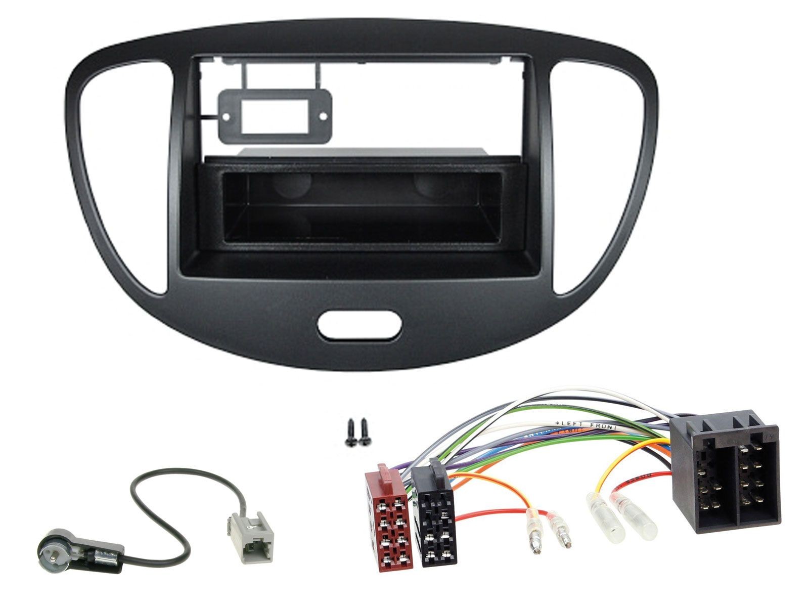 Kit installazione radio autoradio DIN per Hyundai i10 (2008-2013) nero
