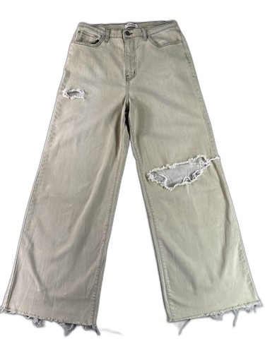 Vibrant P2105 High Rise Wide Leg Jeans 13 (W30) Womens W30 Light Denim Cotton