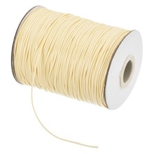 Beige 1.2mm Waxed Cord 175 Yard Wax Bead Thread String for Jewelry Make