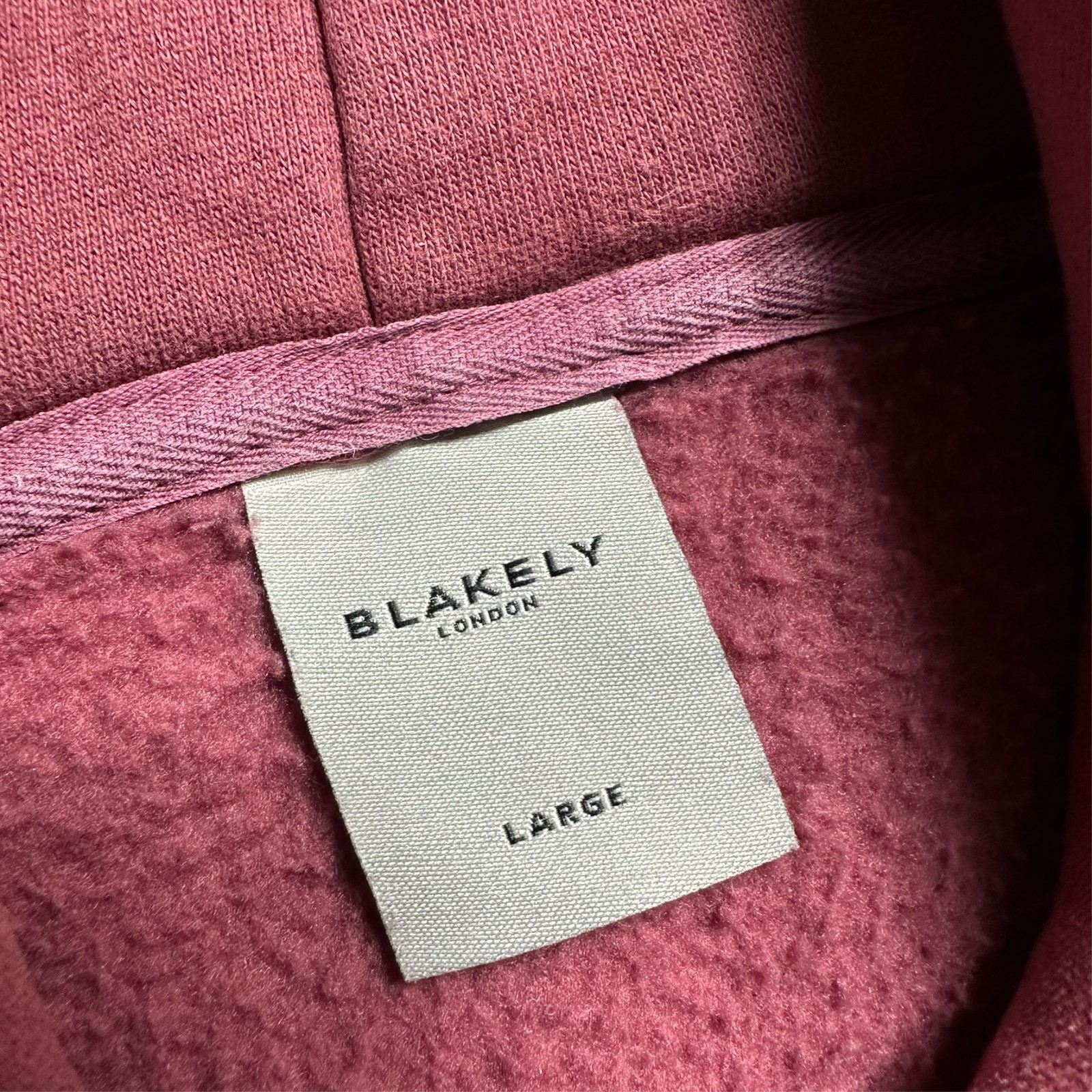 Vintage Blakely Burgundy White Oversized Spellout Size Large Pullover Hoodie image 3
