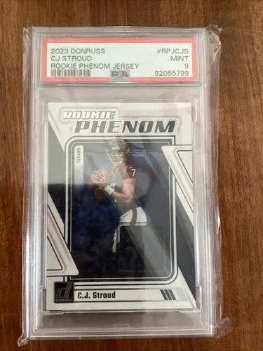 2023 Panini Donruss C.J. Stroud Rookie Phenom Jersey Relic PSA 9