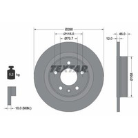 Textar 92314603 Bremsscheibe Hinterachse FüR Vauxhall Buick (Sgm) Opel
