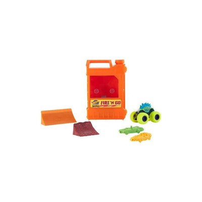 Hot Wheels Monster Trucks Stunt N' Go Fossil Fuel Playset (EC)