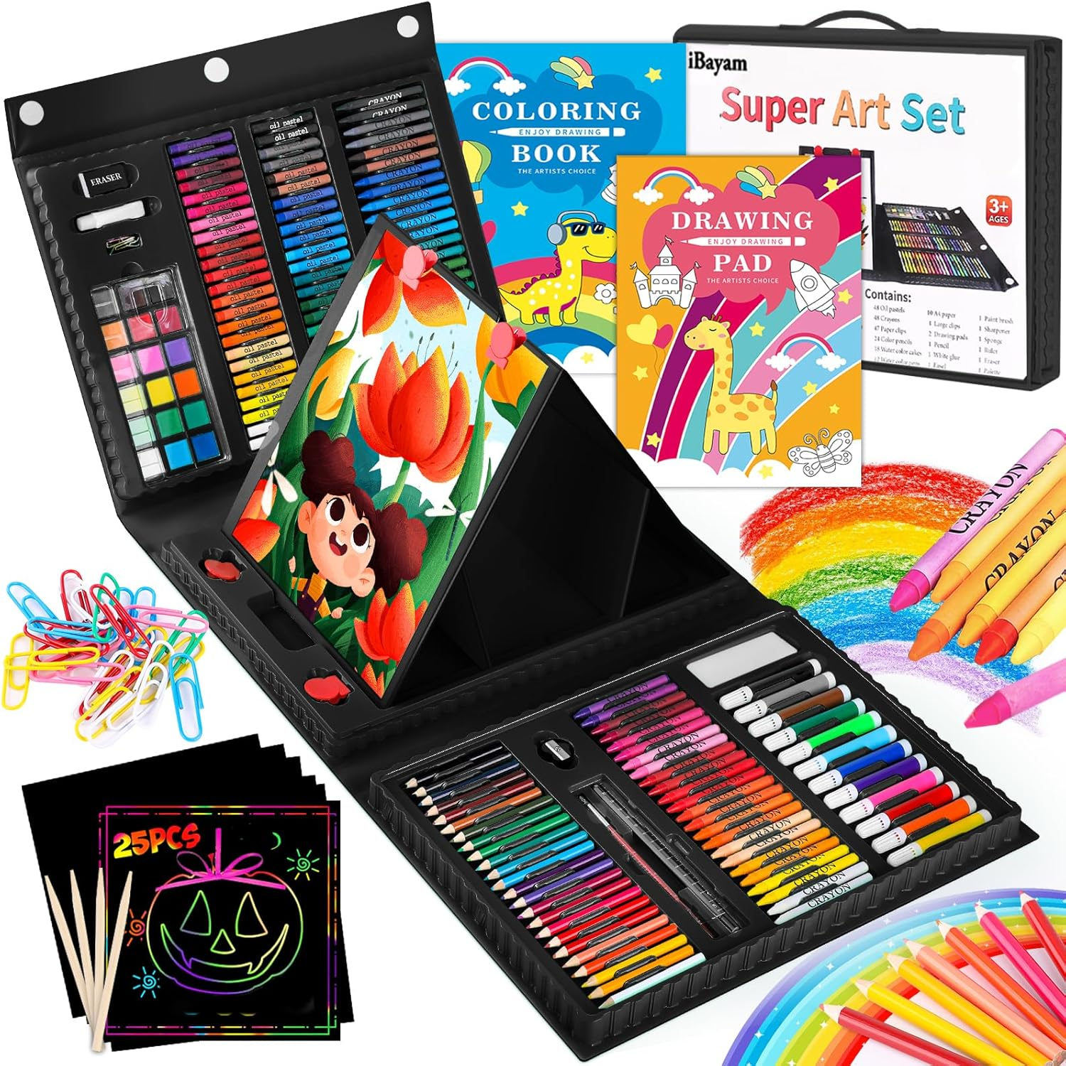 Ibayam Art Kit, 251-Pack Art Supplies Drawing Kits, Arts and Crafts Gifts Box fo