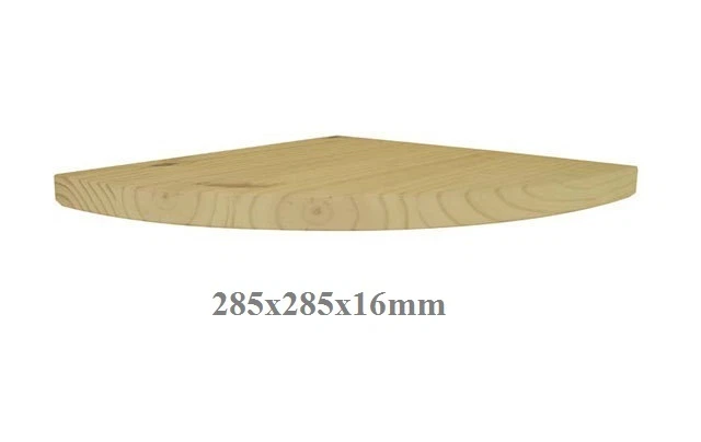 New Pine Wooden Corner Shelf Wall Mounted Storage Unit Natural Wood Shelf Kit
