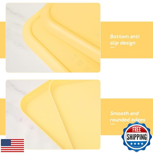 Yellow Plastic Serving Platters and Trays,Serving Dishes for Entertaining,Rec - Picture 3 of 5