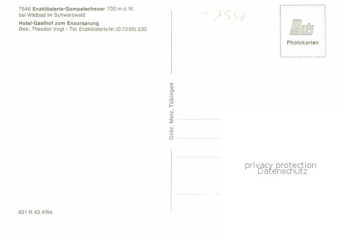 42755887 Gompelscheuer Hotel Gasthof zum Enzursprung Winter