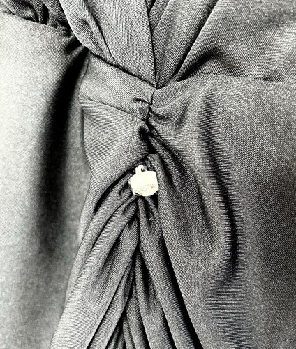 AURELIE Womens Vintage 1980s 80s Black Ruched Cocktail Diamonte Dress Size 10 - Picture 14 of 17