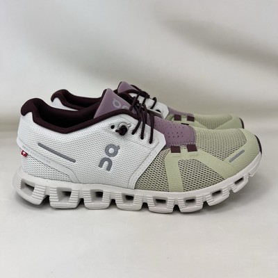 On Cloud 5 Running Shoes White Green Pink Women's Size 6 Replacement Box