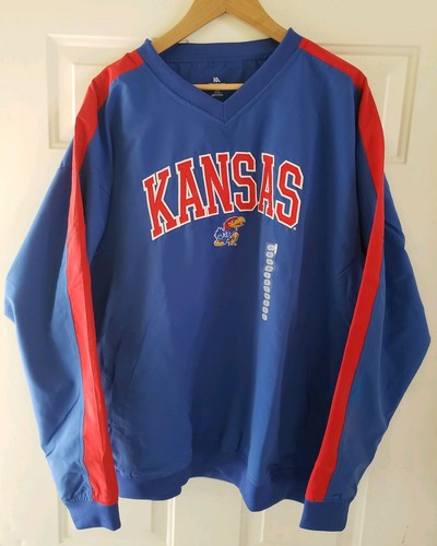 Knights Apparel Kansas Jayhawks pullover sz Large XL 2XL Embroidered Jacket mens