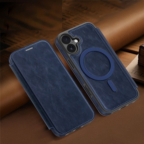 For iPhone 16 16e 15 14 13 Pro Max Wallet Case Magsafe Leather Shockproof Cover - Picture 26 of 61