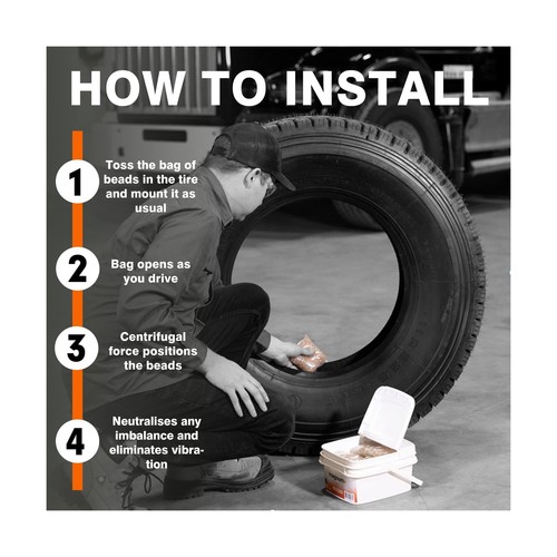 Tire Balancing Beads for Trucks, Trailer, Off-Road Vehicles – TPMS Compati - Picture 3 of 7