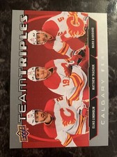 Calgary Flames 2021-22 upper Deck Series 1 Team Triples