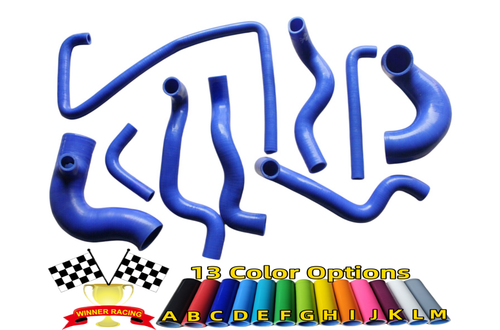 SILICONE HOSES for LANCIA DELTA HF INTEGRALE EVO 2.0 8V TURBO 1987-1994 BLACK - Picture 3 of 4