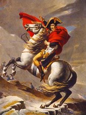 PAINTING PORTRAIT NAPOLEON BONAPARTE EMPEROR FRANCE ALPS HORSE POSTER CC3702