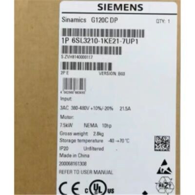 6SL3 210-1KE21-7UP1 NEW SIEMENS 6SL3210-1KE21-7UP1 G120C RATED POWER 7,5KW