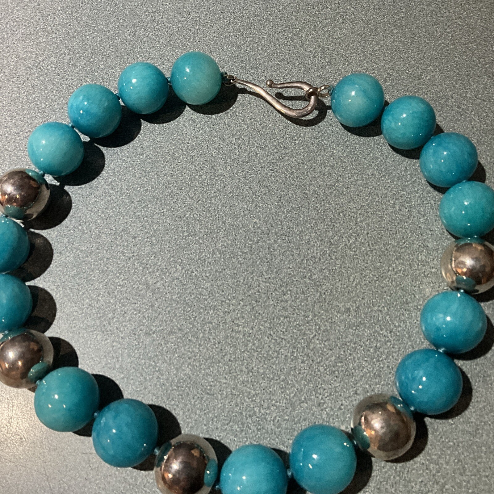 Huge Statement Necklace  STERLING SILVER CLASP AN… - image 5