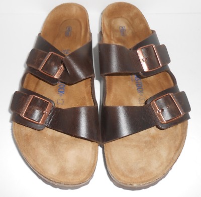Birkenstock Arizona Brown Leather Sandals Size 13-13.5 Amazon.com | Birkenstock 352201, Unisex Adults main image 3