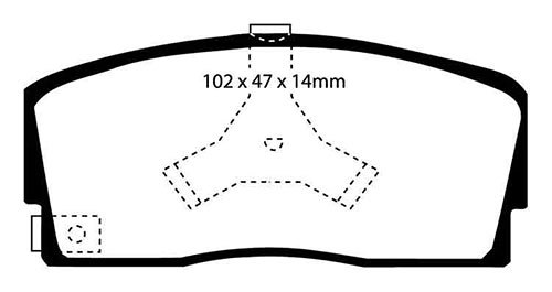 EBC GreenStuff Front Brake Pads for Daihatsu Charade 1.0 Turbo GTti G100 DP2765 - Picture 2 of 2