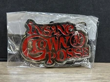 Official Licensed Insane Clown Posse ICP Juggalo Red Silver Tone Belt Buckle New