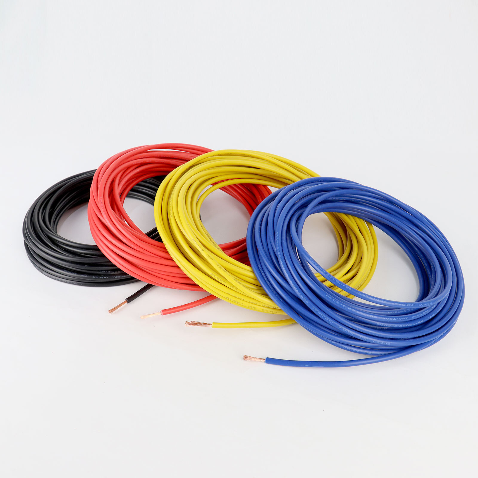 Automotive Primary Wire Assortment Pack Black Red Blue Yellow Copper