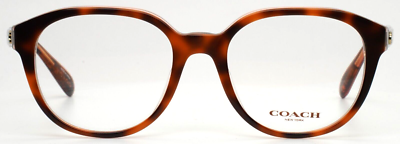COACH HC6209U 5744 Tortoise Pink Womens Round Eyeglasses 50-18-140