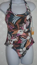 KONA SOL Size M (8-10) Women's Swimsuit One Piece Twist Back Medium Coverage NEW