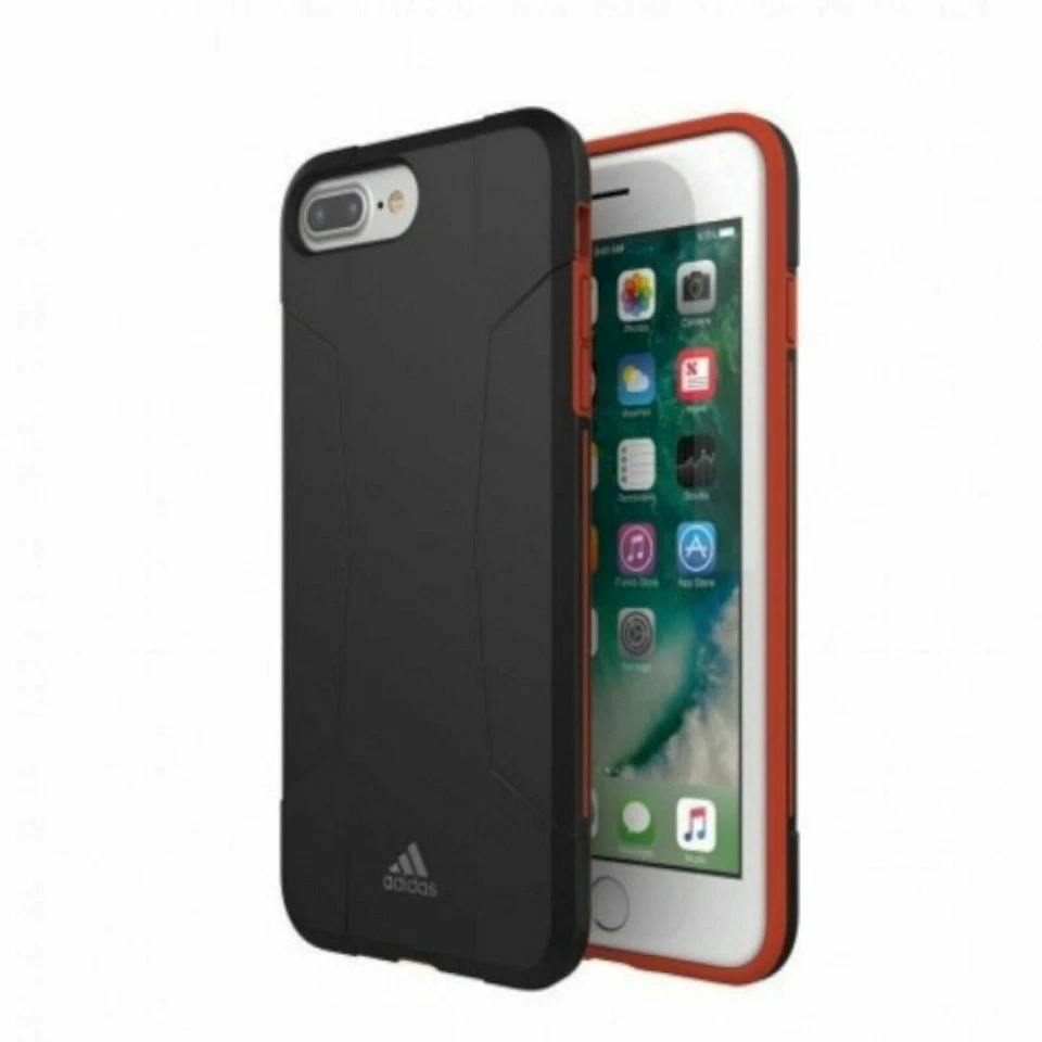 NOVA Capa Adidas Solo 2 Camadas para Apple iPhone 7 PLUS 7+ 6+ 6s+ Preto/Vermelho - Imagem 2 de 4