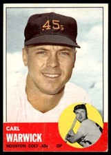 1963 Topps Carl Warwick Houston Colt .45s #333
