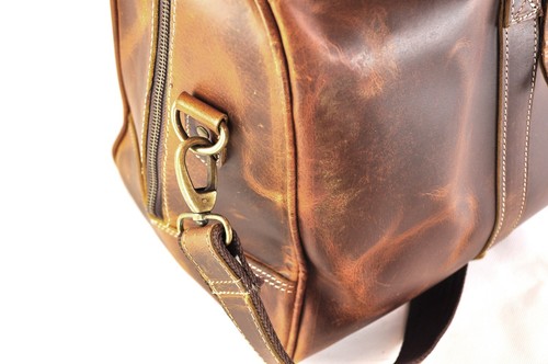 Grand � E Sac en Cuir de Voyage Vintage 52cm x 30cm - Véritable - Gep � Ck - Bild 10 von 11