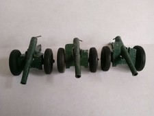 3 Barclay Lead Toy Cannons Military