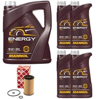 MotoröL Set Mannol 5W-30 API SN/CH-4 9 Liter + ÖLfilter FüR Mercedes Vito Bus