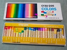 Vintage Cray-Pas Sanford Oil Pastels Full Range XKP-25 Colors Used, missing 1