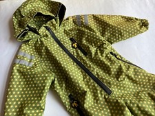 ducKsday - So schöner Rainsuit Regenoverall Funky Green - leicht gefüttert 80/86