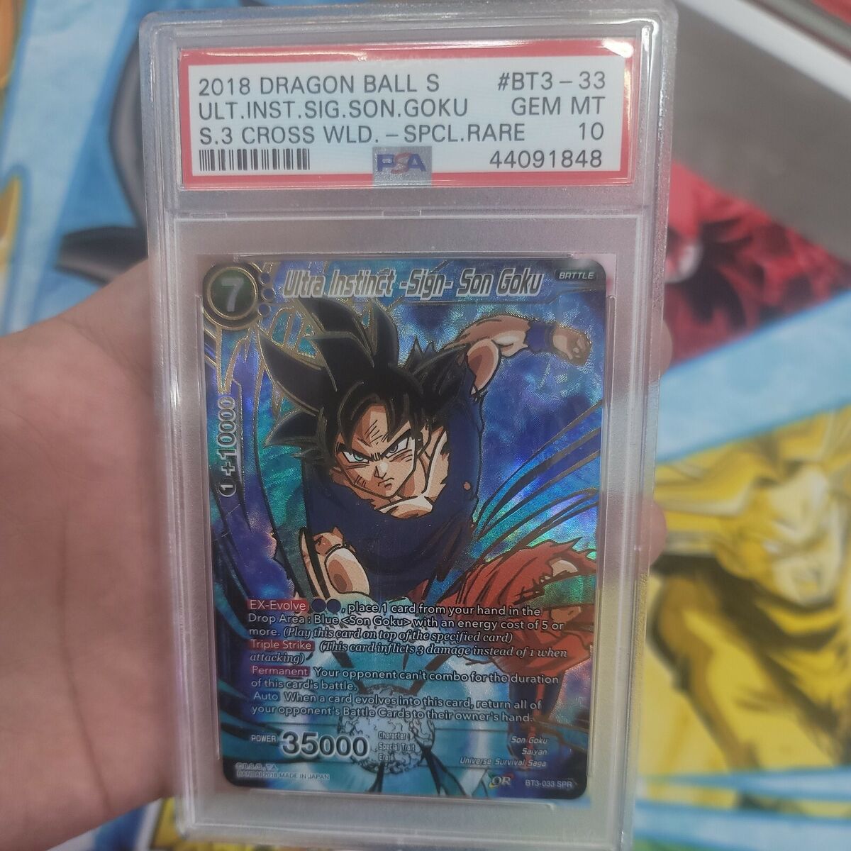 PSA 10 GEM MINT Ultra Instinct Sign Son Goku SPR BT3-033 PSA 10 GEM MINT Ultra Instinct Sign Son Goku SPR BT3-033