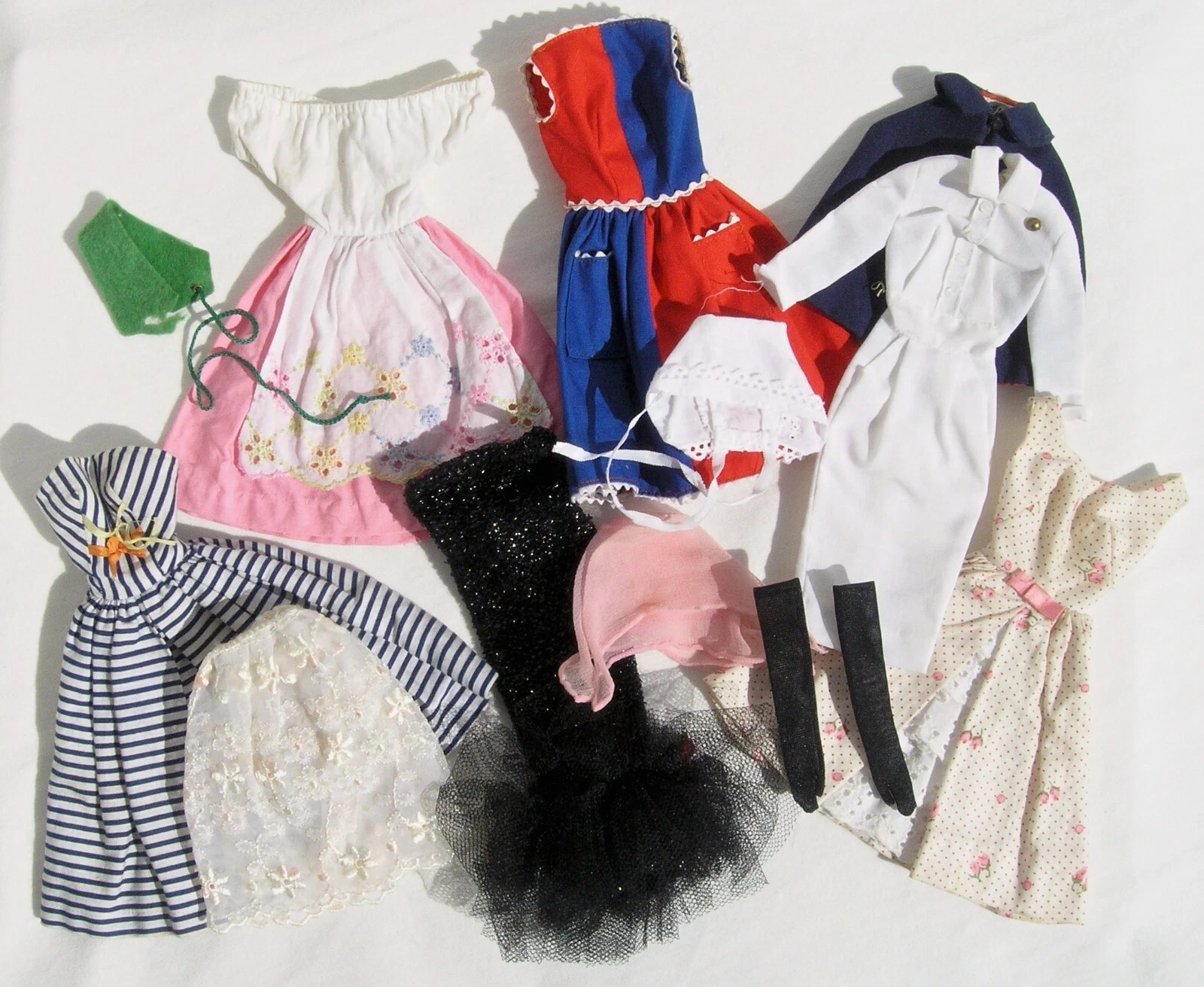  vintage barbie dress lot solo spotlight nurse switzerland garden party 