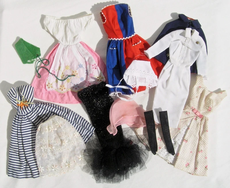  vintage barbie dress lot solo spotlight nurse switzerland garden party 