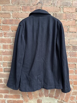 Hartford Men's Knit Jacket, Sz Medium, Navy 100% Wool | eBay