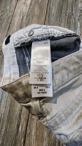 Juicy Jean Couture Girls Denim Coated Metallic Gold Coated Skirt Size 4 - Picture 7 of 9