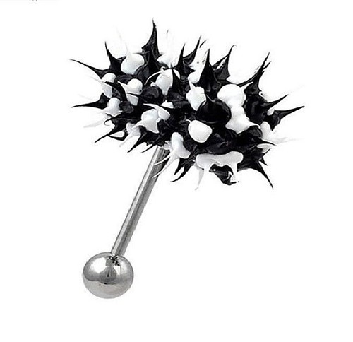 Vibrating SSteel TONGUE RING Body Jewelry with 2 Batteries Included Choose Color - Picture 5 of 22