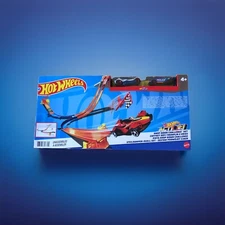 Hot Wheels Drop Down Challenge Set Racing 2 Cars Winner Lanes Race Track Builder